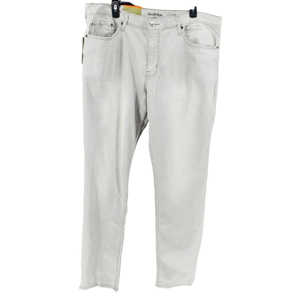 Goodfellow & Co Mens‎ 36x32 Premium Slim Fit Lightweight Denim Jeans Light Gray